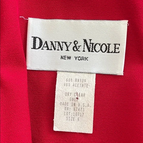 Danny & Nicole Red Double-Breasted Midi Dress - Picture 4 of 4